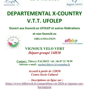 Championnat Départemental de VTT à Vignoux sur Barangeon (Cher)